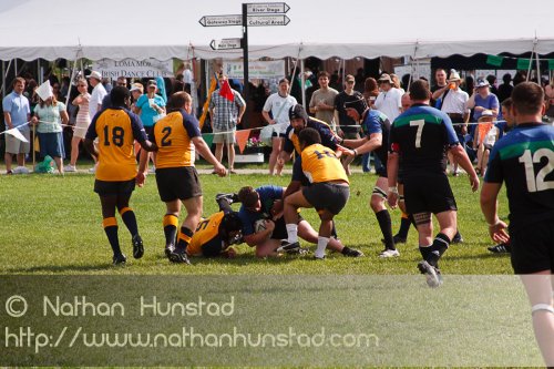 Rugby players at Irish Fest